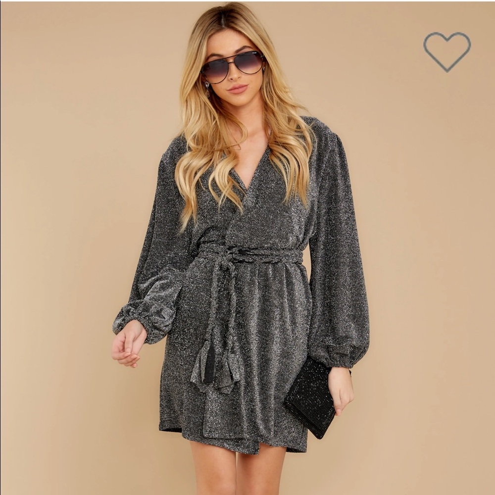 Silver Wrap Dress